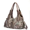 Vintage Women Handbags Fashion Leopard Shoulder Bag Top-handle Handbag Satchel Dumpling Shoulder Bag Tote Hobos Large Purse