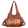 Women PU Shoulder Bag Casual Rivets Bag Hobo Messenger Handbag Satchel Large Tote Bag