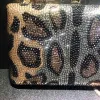 Leopard Print Women Evening Clutch Bags Diamond Dinner Purses White/Black/Gold Luxury Lady Rhinestone Party Prom Clutches Bags