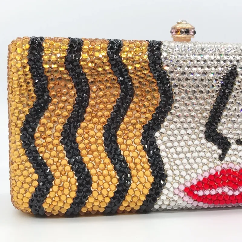 Beauty Face Bags Crystal Evening Clutch Little Diamond Wedding Bag Luxury Rhinestone Women Formal Bags Handbags Bridal Clutches