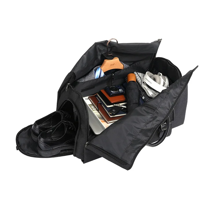 Multifunctional Men Duffle Bag Large Luggage Bags Foldable Waterproof Travel Suit Storage Bag with Shoes Pouch bag organizer