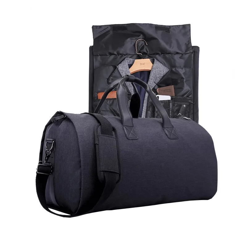 Men Bags Travel Garment Bag Duffel Bag with Shoulder Strap Business Handbags Multiple Pockets Carry on Hanging Suitcase Clothing