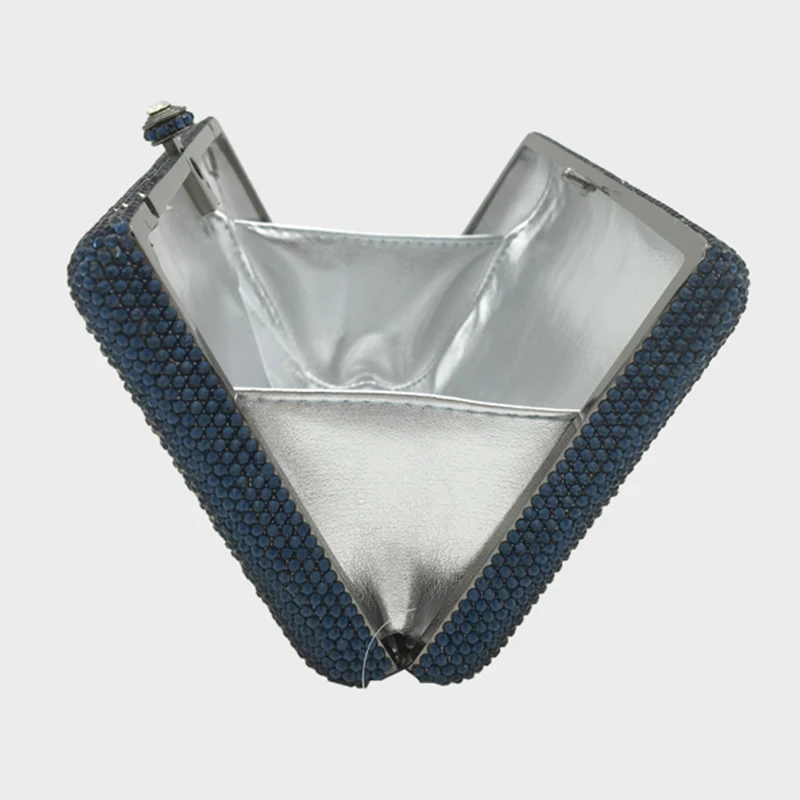Blue Passport Crystal Evening Bags Clutches Collection Luxury Diamond Clutch Bag Girls Party Wedding Purse Mini Bridal Handbags