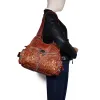 Women PU Shoulder Bag Casual Rivets Bag Hobo Messenger Handbag Satchel Large Tote Bag