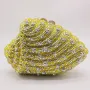 WHTUOHENG Crystal Evening Bag Purse Women Gold Snail Shape Bag Full Diamond Handbags Wedding Clutches Lady Party Prom Purse