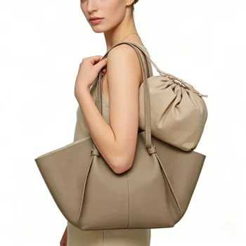 BURMINSA Luxury Genuine Leather Tote Bags For Women Cowhide Commuter Handbags Minimalist Daily Shopping Travel Shoulder Purses