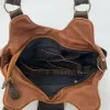 Women Handbag Brown PU Shoulder Bag Satchel Top-handle Shoulder Bag Fashion Dumpling Pack Multi-pockets Shoulder Bags