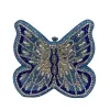 New Butterfly Diamonds Evening Bag WHTUOHENG Party Purse Blue Rhinestones Handbag Lady Luxury Crystal Clutches Wedding Bridal