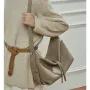 Burminsa Cowhide Genuine Leather Soft Hobo Shoulder Bags For Women 2026 Luxury Designer Crossbody Shopper Work Ladies Handbags