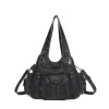 Angel Kiss Women's Fashion Shoulder Bag PU Leather Handbag Large Capacity Satchel Vintage Female Shoulder Bag Phone Pouch