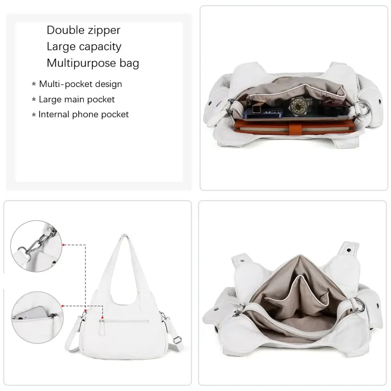 Angel kiss Handbag Fashion Women Bags PU Leather Shoulder Bags Female Satchel Big-capacity Shoulder Purse Bag bolsa feminina