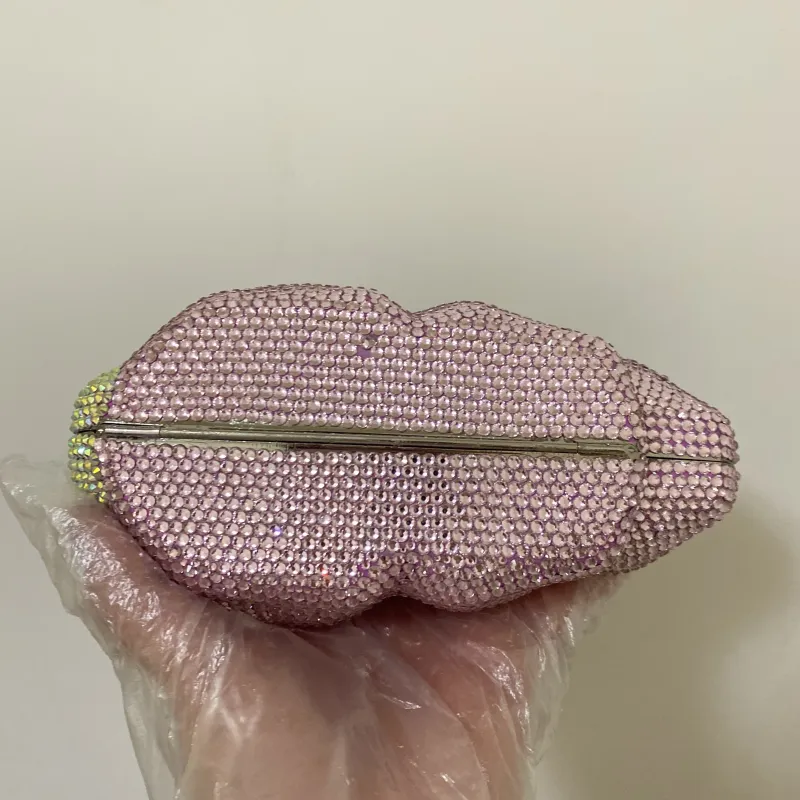 Full Diamond Evening Bags Luxury Designer Pink Rabbit Shaped Crystal Clutches Women Rhinestone Clutch Party Purse Handbags