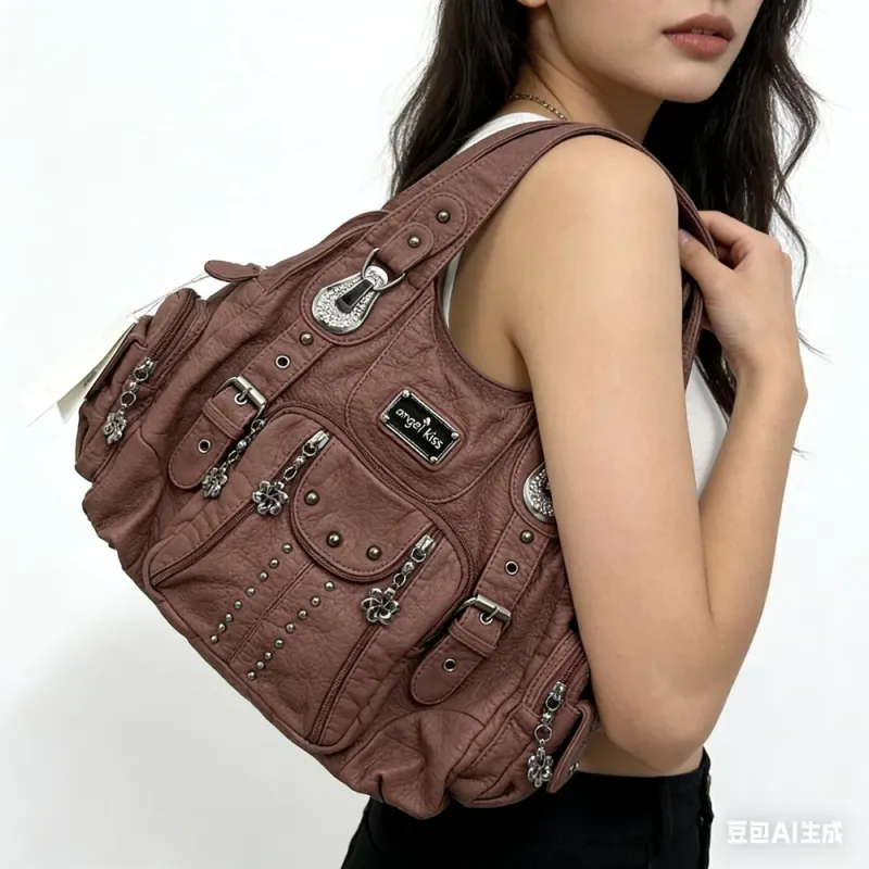 Pink Women's Bag Fashion Handbags Large White Shoulder Bags PU Leather Satchel Large-capacity Shoulder Purse Bag bolsa