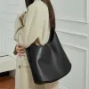 Burminsa Cowhide Genuine Leather Large Hobo Shoulder Bags For Women 2026 Luxury Designer Crossbody Shopper Work Ladies Handbags
