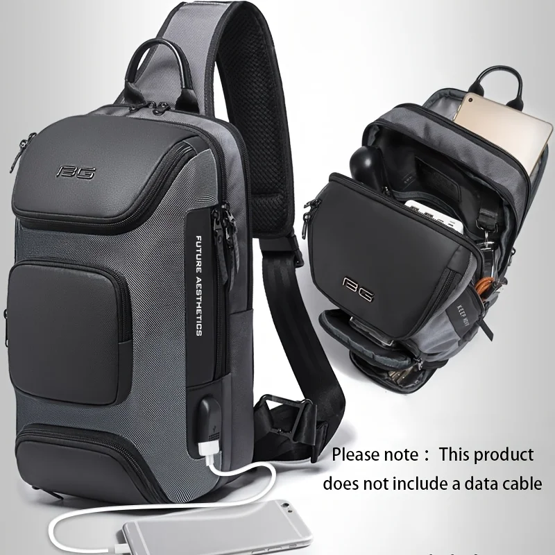 Men's chest bag crossbody bag men's fashion casual shoulder bag side shoulder bag shoulder bag men's chest bag trend