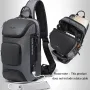 Men's chest bag crossbody bag men's fashion casual shoulder bag side shoulder bag shoulder bag men's chest bag trend
