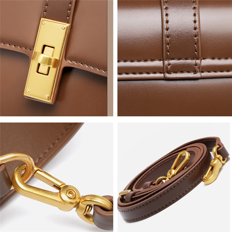 BURMINSA Luxury Genuine Leather Underarm Shoulder Bags Women Elegant Square Small Crossbody Handbags Party Wedding Gift Purses
