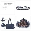 Vintage Women Handbags Fashion Shoulder Bag Large Tote Top-handle Shopping Pack Black Multiple Pockets Satchel Lady Purse