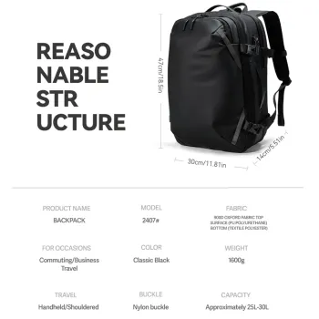 Men Travel Backpack vacuum compression 40L Laptop Backpack Business Large Capacity school Backpack Expanded Hiking backpack