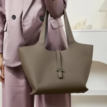 Burminsa Cowhide Genuine Leather Large Capacity Tote Handbags For Women 2025 Luxury Designer Shopper Work Female Shoulder Bags