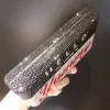 YUMMY HELLO Rhinestone Evening Bags Clutches Formal Dinner Crystal Clutch Purses White/Black Women Diamond Bridal Phone Handbags