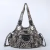 Vintage Women Fashion Handbags Large Shoulder Bags PU Leopard Handbag Satchel Big-capacity Shoulder Bag Phane Purse bolsa