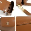 BURMINSA Genuine Leather Half Moon Bags For Women Luxury Designer Shoulder Crossbody Bags Elegant Top Handle Purses Office Lady