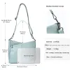 Women's Shoulder Bag Fashion Leather Shoulder Bag Black Leisure Genuine Leather bag Casual Large Capacity Crossbody Bag Wallet
