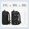 Large capacity, expandable capacity, vacuum backpack for airplane travel, college students' shoulders, 17-inch computer bag
