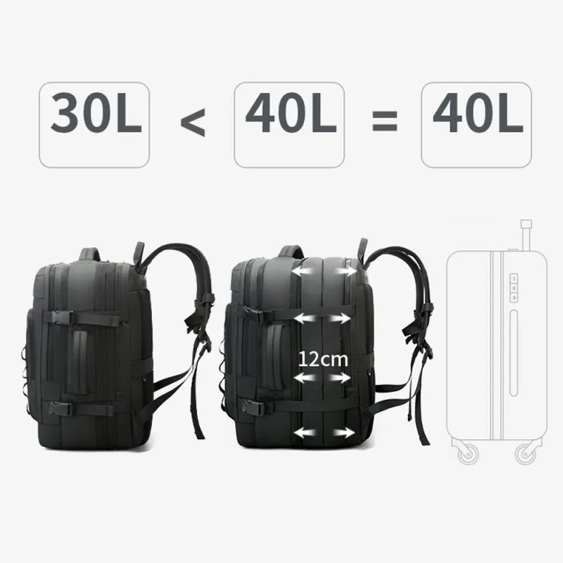 Men's backpack large capacity expansion travel backpack commuting laptop new product for men