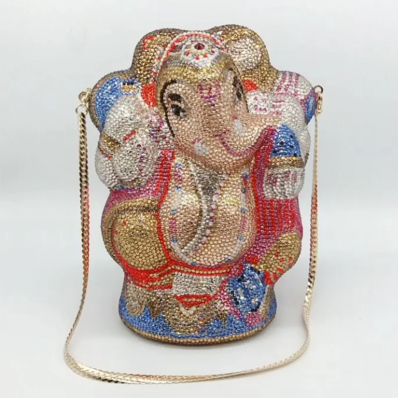Luxury Elephant Shape LittleDiamond Evening Clutches Purses High-End Crystal Lady Wedding Party Handbags Women Girls Prom Purses