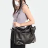 Venn Angel Handbag Soft Leather Shoulder Bag for Women Large Casual Shoulder Bag with Small Bag Vintage Belt Buckle Handbag