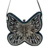 WHTUOHENG Green Butterfly Diamond Evening Bag Wedding Party Women's Crystal Sparkling Purse Rhinestone Clutches Luxury Handbags