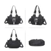 Women Handbag Stitching Leopard Top-handle Shoulder Bag PU Dumpling Pack Multi-pockets Shoulder Bags Phone Money Pack