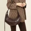 Burminsa Vintage Genuine Leather Crescent Underarm Shoulder Bags For Women 2026 Luxury Designer Crossbody Hobo Ladies Handbags