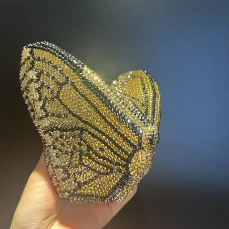 Women Butterfly Little Diamond Wedding Women Diamond Purses Evening Party Purses Bridal Clutches Stones Handbags Crystal Clutch