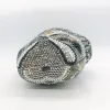 WHTUOHENG Diamond Owl Evening Bag Purse Women's Luxury Crystal Wedding Purse Gold/White Rhinestone Party Prom Handbag Minaudiere