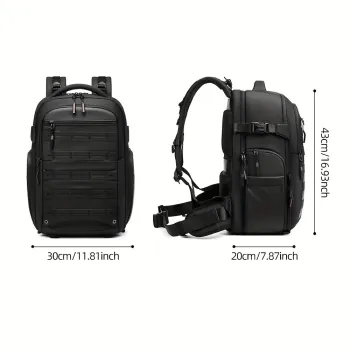 1 DSLR photography bag, multi-functional drone bag, large size with TSA lock, dry wet separation, 17 inch laptop integrated bac