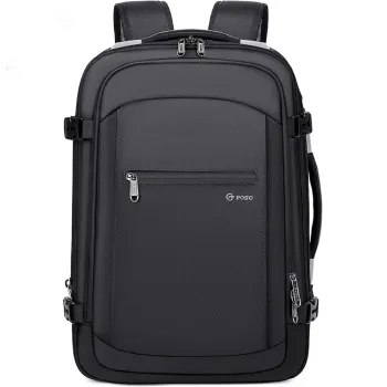 Business travel high-value computer bag shoulders 17-inch short-distance expansion large capacity anti-theft travel backpack men