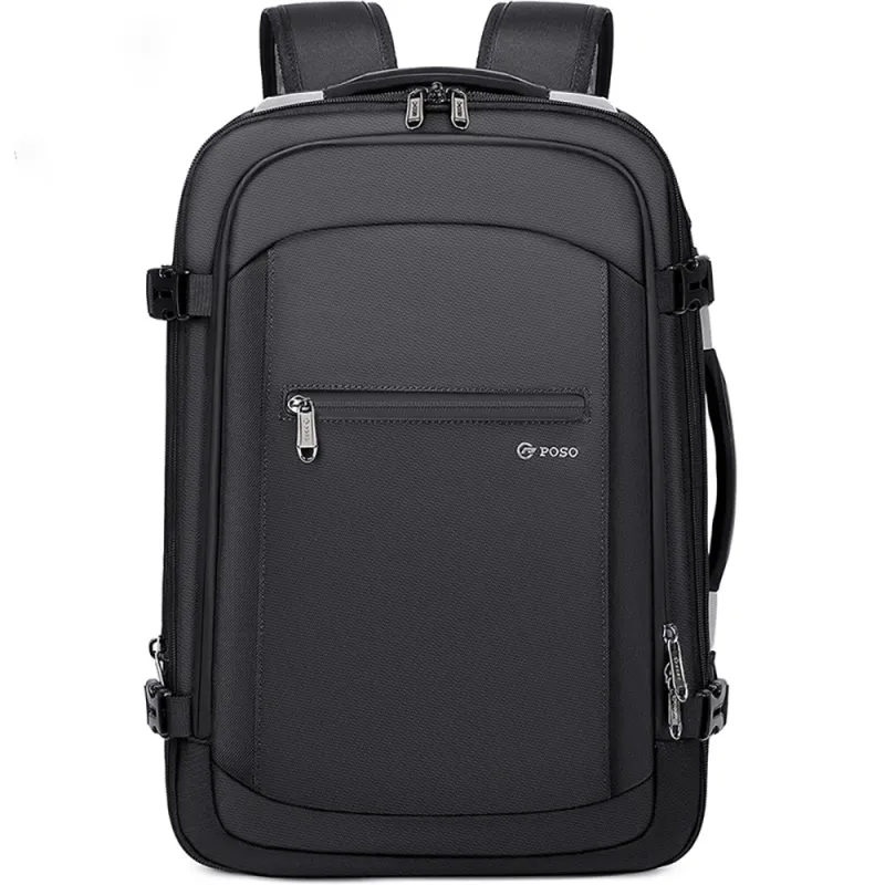 Business travel high-value computer bag shoulders 17-inch short-distance expansion large capacity anti-theft travel backpack men