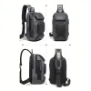Men's chest bag crossbody bag men's fashion casual shoulder bag side shoulder bag shoulder bag men's chest bag trend