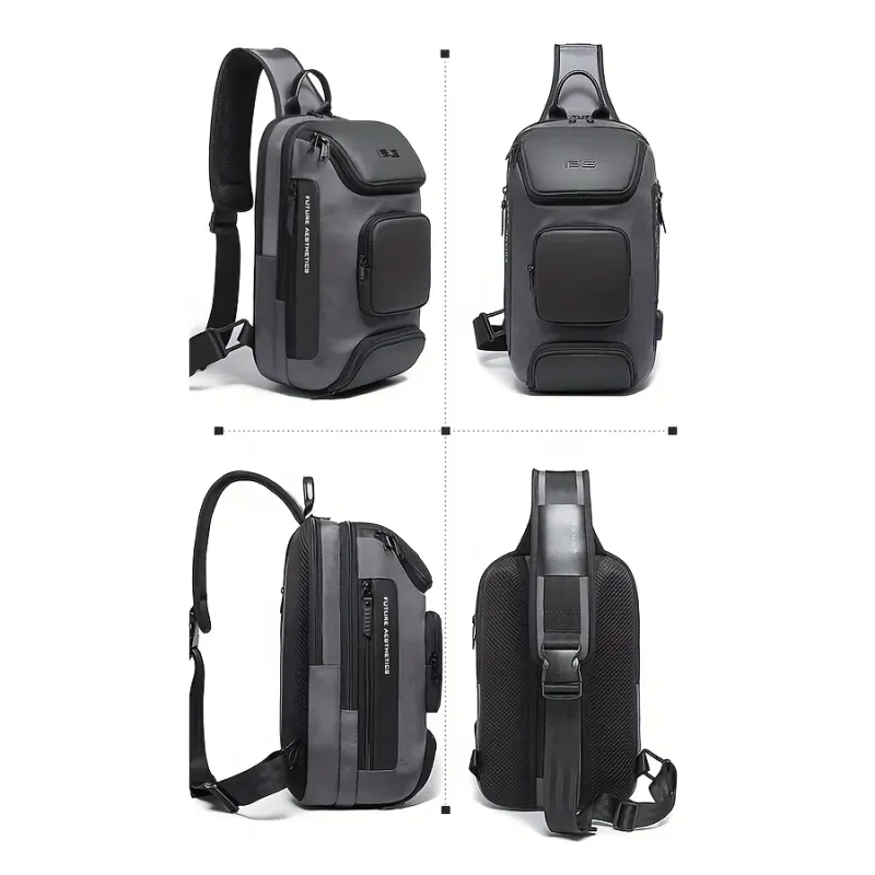 Men's chest bag crossbody bag men's fashion casual shoulder bag side shoulder bag shoulder bag men's chest bag trend