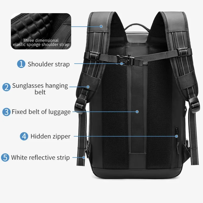 Vacpack Backpack, 60l Expandable Backpack With Vacuum Compression, Waterproof And Anti-theft Vacuum