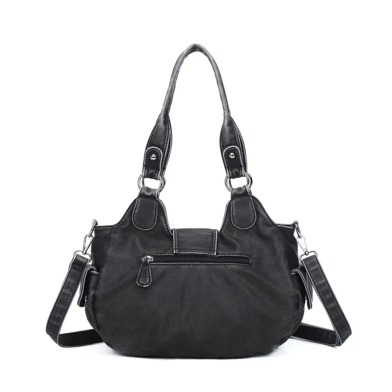 Women Handbag Stitching Leopard Top-handle Shoulder Bag PU Dumpling Pack Multi-pockets Shoulder Bags Phone Money Pack