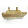 WHTUOHENG Boat Gold Diamond Wedding Bridal Crystal Evening Bags Women Party Dinner Clutch Purse Minaudiere Bag Rhinestone Purses
