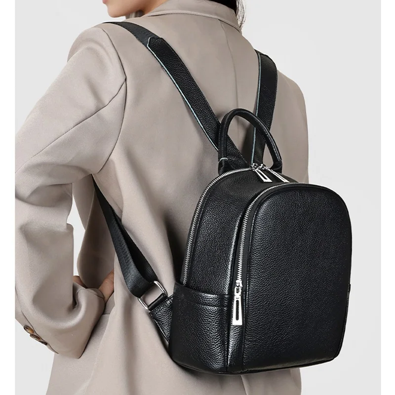 Venn Women's Backpack Genuine Leather Fashion Ladies Shoulder Bag Casual Student School Bag Multifunctional Travel Backpack