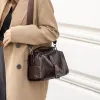 Burminsa Cowhide Genuine Leather Pillow Tote Handbags For Women 2026 Trend Designer Wide Strap Ladies Shoulder Crossbody Bags