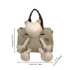 Venn Angel Nylon Women's Handbag Large Fashion Mesh Spliced Shoulder Bag with Bear Doll Design Crossbody Style for Women