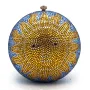 Round Sun Diamond Evening Clutches Bags Luxury Full Rhinestone Wedding Party Purses WHTUOHENG Crystal Women Prom Handbags
