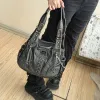 Fashion Small Women's Shoulder Bag Top-Handle PU Leather Satchel Handbag with Phone Pouch And Multi-Pockets Dumpling Pack Style